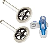 5' Walker Wheels Replacement Kit, Universal Replacement Wheel Kit for Walkers with Pair of Walker SNEAKERS Glides, 5 Inch Wheels by Healthline Trading