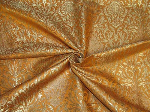 Brocart lourd jaune curcuma x or BRO645 tissu rigide 91,4 cm de large
