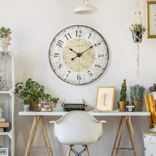 Horloge murale silencieuse à piles de 61 cm avec grands chiffres - 5