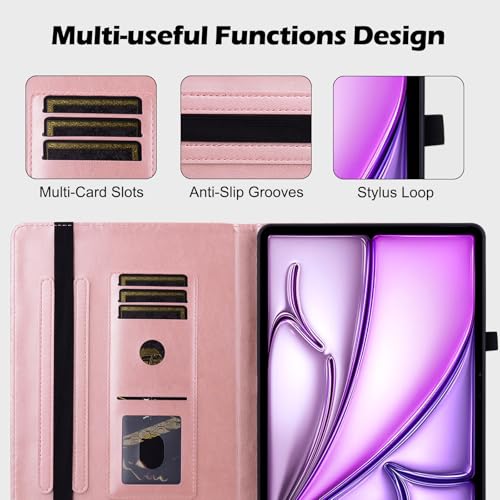 Funda para iPad 10.2 anti caidas con soporte plegable multiangulo rosa 4