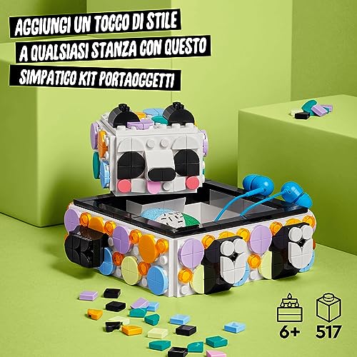 DOTS Il Simpatico Panda Portaoggetti, Giochi per Bambine e Bambini da 6 Anni, Set Scatola Fai da Te con Panda Giocattolo Portagioie, Scatola Portaoggetti, Giocattoli Creativi, Idee Regalo 41959 - Lego - Immagine 2
