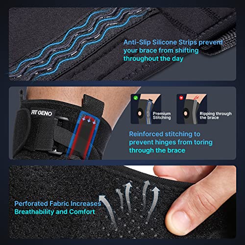 Fit Geno Reactive+ Hinged Knee Brace With Side Stabilizers For Maximum Knee Support, Adjustable Knee Brace For Knee Pain For Men And Women, 2023 Upgraded Acl Knee Brace For Meniscus Tear Mcl Arthritis #TOP3