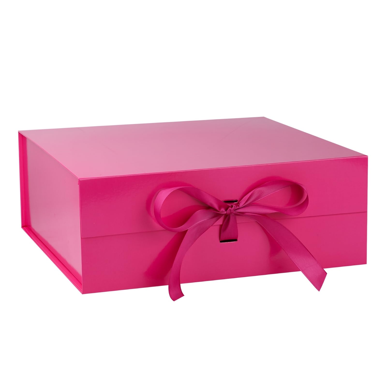 OEMVALATY Boîte cadeau magnétique rose 45,7 x 45,7 x 15,2 cm avec couvercle et ruban pour cadeaux, mariage, Noël, Halloween, anniversaire