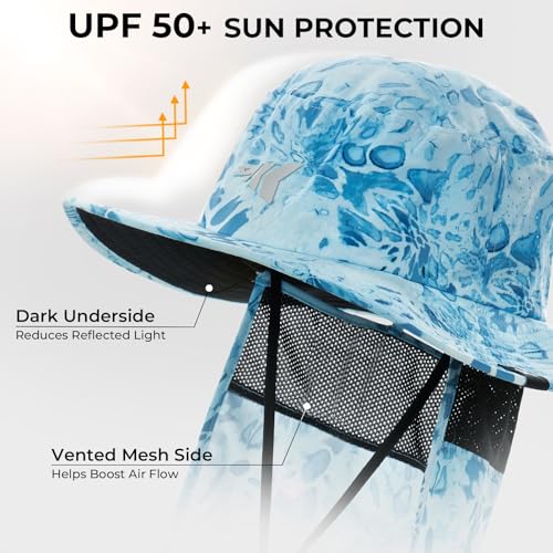 Image of KastKing Sol Armis UPF 50 Boonie Hat - Sun Protection Hat, Fishing Hat, Beach & Hiking Hat, Paddling