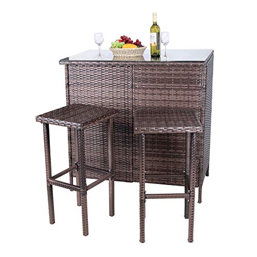Polar Aurora 3pcs Patio Bar Set With Sto Buy Online In El Salvador At Desertcart