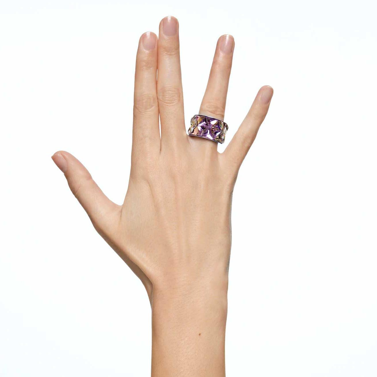 Swarovski Anillo en mujer Curiosa Bisutería- Cristales, Acero hipoalergénico, Cristales