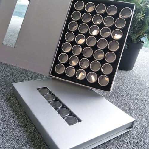 Boîte de rangement à ongles 35 compartiments valisette aluminium pour cosmétiques et vernis - 4