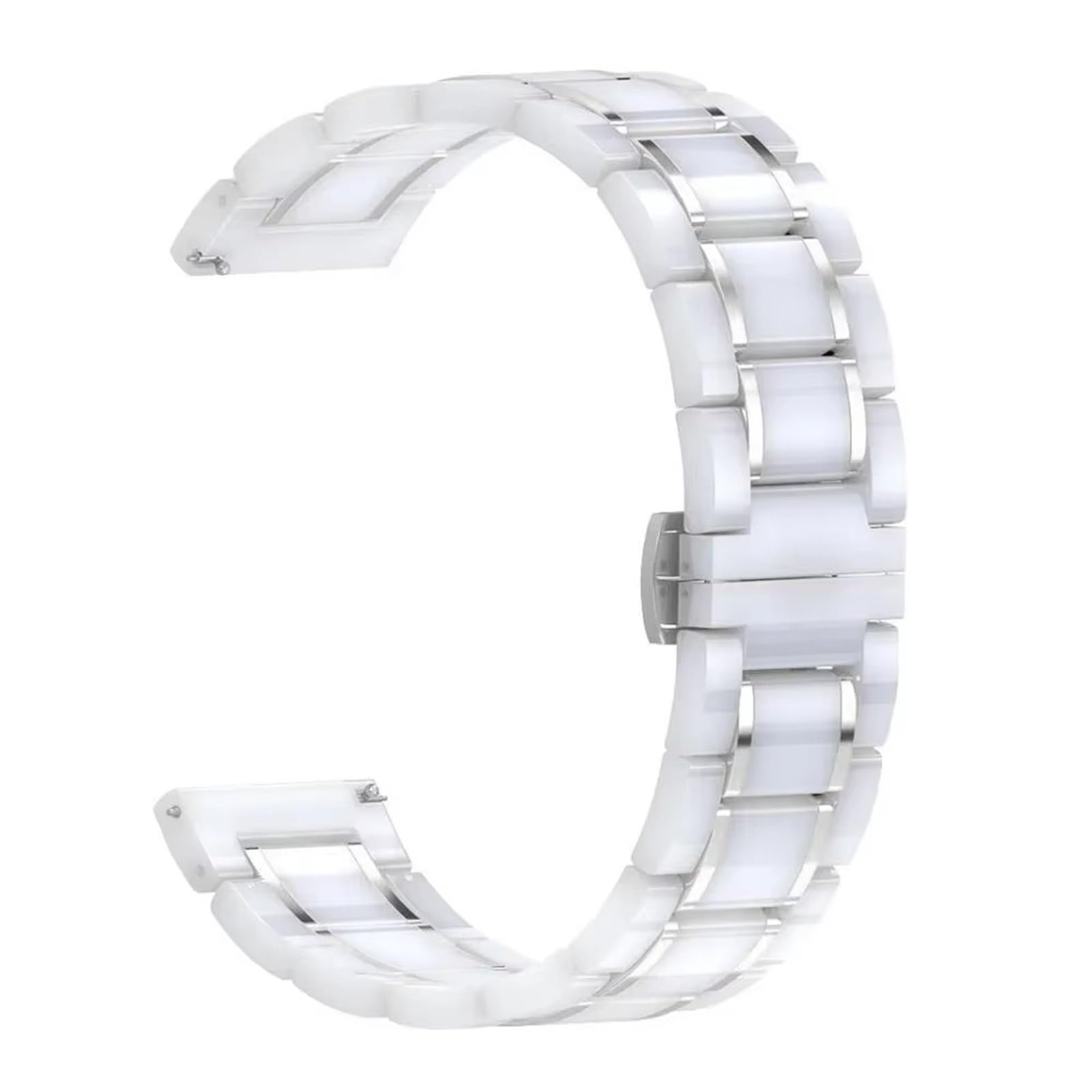 20mm 22mm ceramiczny metalowy pasek pasek wymienny do zegarka sportowego unisex z mechanizmem szybkiego uwalniania