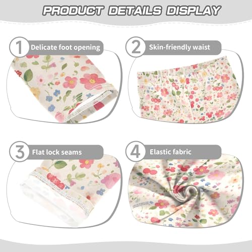 Watercolor Berry Raspberry Kids Girl's Cotton Pants Stretch Full Length Pants Sports3