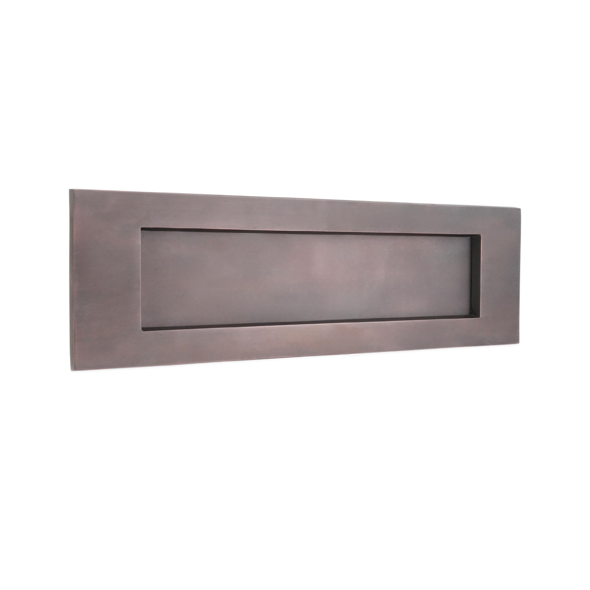 Infinity Decor Aged Bronze Victorian Style 12” 300mm Solid Brass Sprung Letter Box Postal Plate for Interior and Exterior Doors