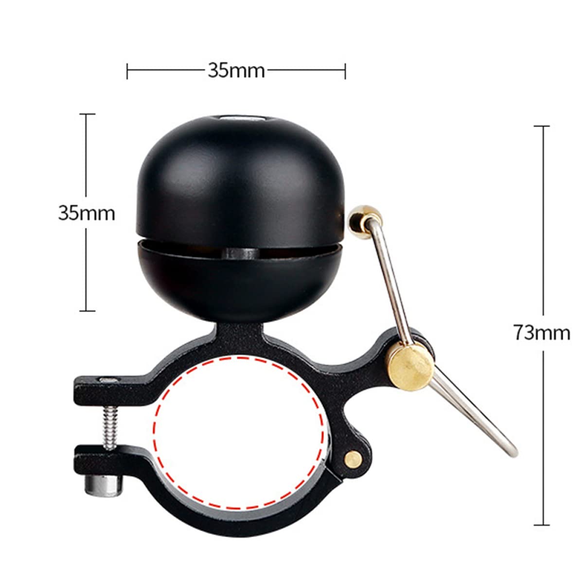 Sosoport 3 STK Fahrradklingel aus Kupfer Fahrradklingel für Kinder Fahrradklingeln Fahrradhupen Mini-Fahrrad Fahrräder Fahrradring mit lautem Geräusch Glocke Zubehör Trompete Totes Fahrrad