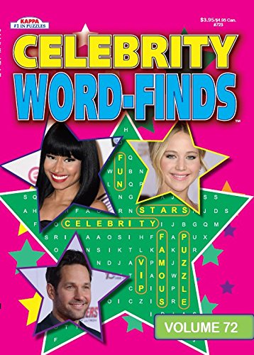 Celebrity Word-Finds Puzzle Book-Word Search Volume 72