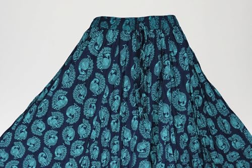 Image of Premium Long Skirt | Stylish Long Crushed Cotton & Unique Prints | Floor Length Skirt for Women | Elastic Waist Premium Maxi Skirt - Comfortable Casual Wear