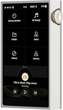 SHANLING M5 Ultra Protable Music Player,Pure Sound Audio Player,AK4191EQ+AK4499EX DAC, 768 kHz/32bit, DSD512,1100mW@32 Output,MTouch 4.0 OS,WiFi DLNA AirPlay,Bluetooth5.2,4.7-in Screen Silver