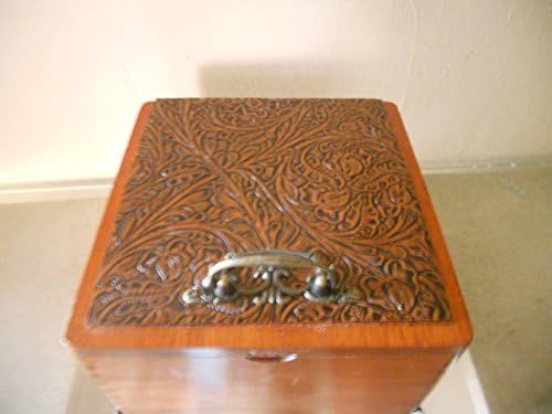 Mens Jewlery Box, Stash Box, Valet with leather, lining and hardware, Acid Cigar Box, Tooled Leather