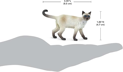 Miniatura 3 de Safari Ltd. Figura de gato siamés  Figura detallada de plástico de 3.25 pulgadas  Divertido juguete educativo para niños, niñas y niños a partir de