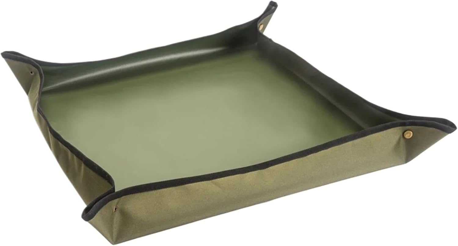 ESESE Foldable Plant Repotting Mat Garden Potting Pad Tray, Planting 75×75cm Flower Pot Reusable Gardening Transplanting For Indoor(Green)