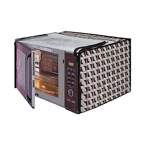 Image of DREAM KING Stylish Design & Printed Microwave Oven Cover Full Closure |waterproof & Dustproof Oven Cover Suitable for All Models - Multicolour SA09