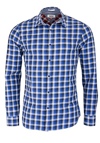 Tommy Jeans Uomo Essential Washed Check Camicia
