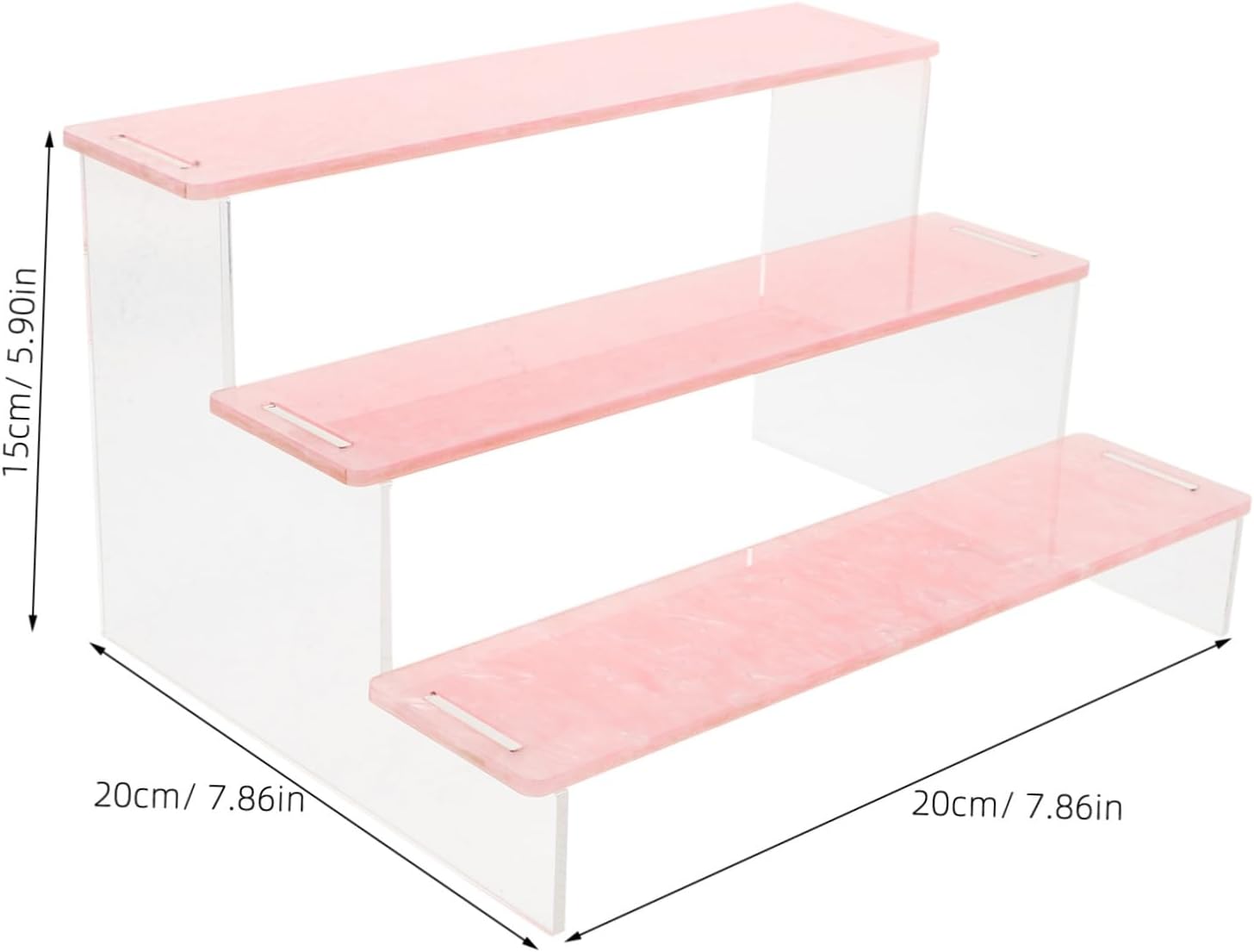 KICHOUSE 2pcs Acrylic Display Stand Design for Models Figurines and Decorations Modern Rack for Home Decor Water Wave Pattern