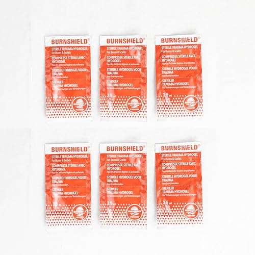 Bolsa de hidrogel de 3,5 ml BurnsShield – Gel para quemaduras, lote de 6, alivio rápido y eficaz