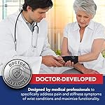 Doctor Developed Wrist Brace, Wrist Wraps for Carpal Tunnel Arthritis, Tendonitis, Hand Support, Ideal for Fitness, Weightlifting - Handbook Included (Wrist Brace 1 Pack) - Image 2