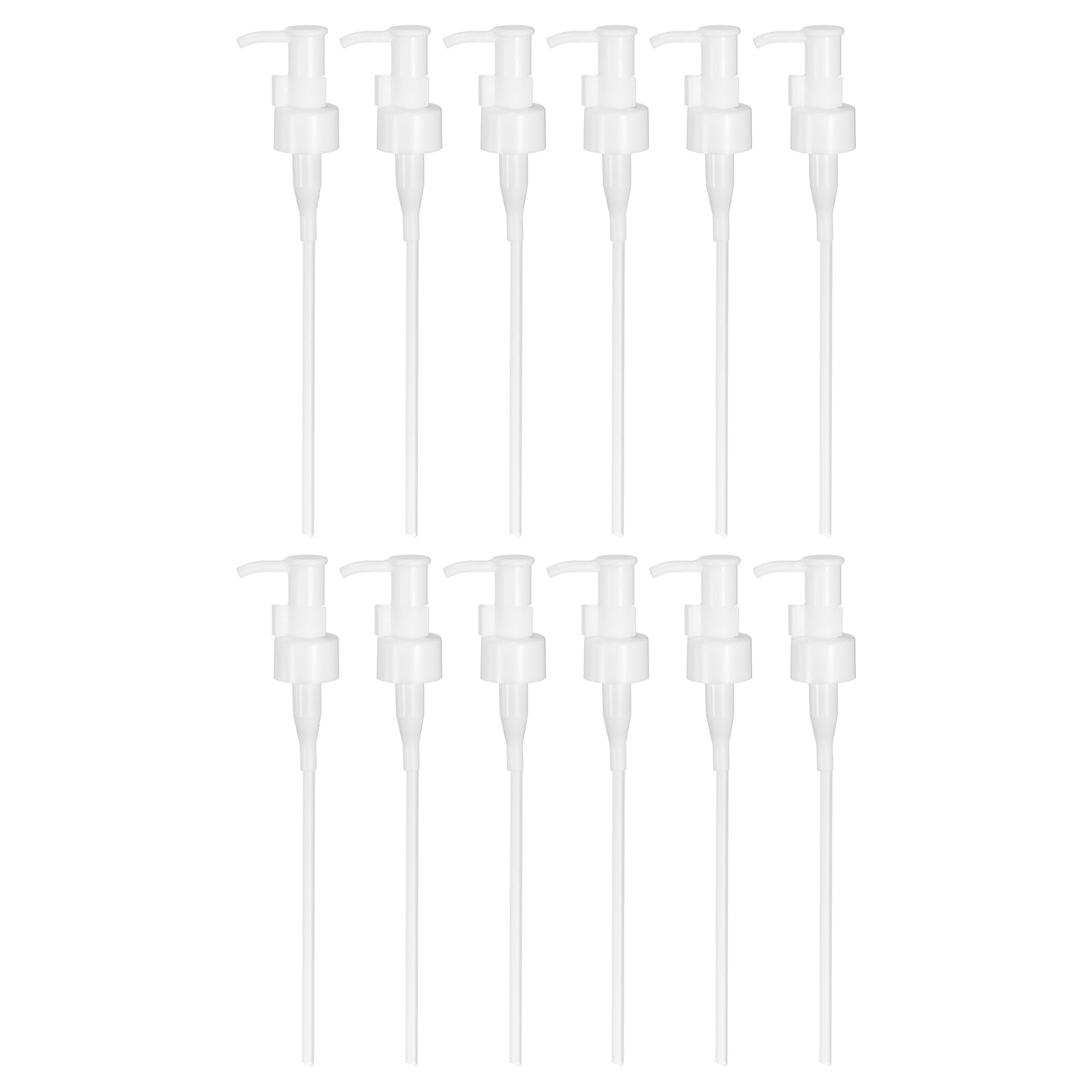 sourcing map 12 Pcs Soap Dispenser Pump Heads, Lotion Hand Soap Dispensers Top Pumps Replacement Clip-on Pumphead for Standard 24/410 Thread Size Lotion Shampoo Bottle in Kitchen Bathroom White