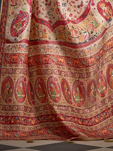 Image of SWORNOF Womens Kanjivaram Banarasi Silk Saree Kanchipuram Patola saree