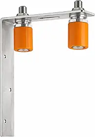 Guia Duplo NY Longo com Rolete 28x35mm com Acabamento Zincado para Portão/Porta de Correr