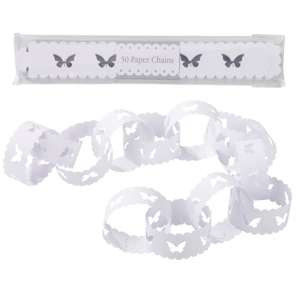 Talking Tables Something In The Air Decorative Paper Chains for Weddings, Anniversaries and Celebrations (50 Pack)