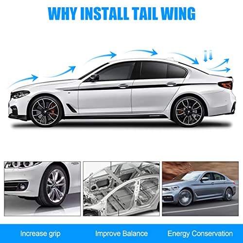 Acmex Rear Spoiler Wing Compatible With 2012-2018 Bmw F30 & 2014-2019 F80 M3 4-Door Sedan, Mv Style Trunk Lid Spoiler Wing For 320I 325I 328I 330I 335I 340I(Carbon Fiber Style) #TOP6
