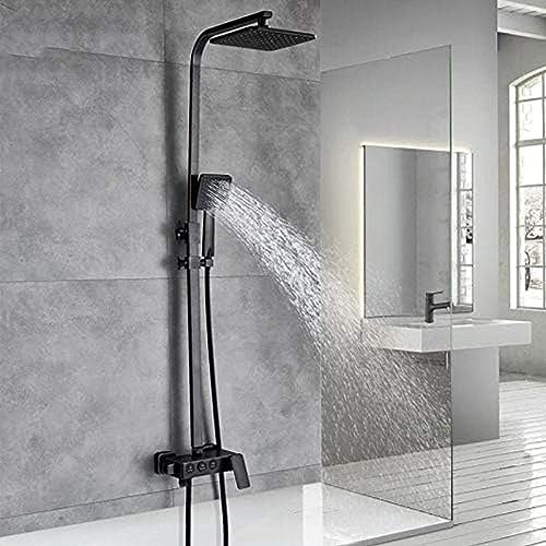 Bouchette de douche en bronze noir et robinetterie murale de baignoire haute finition