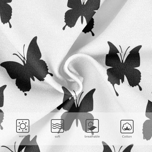 Black Butterfly White Cute Panties Girl Toddler Underwear Custom Cotton Animal Briefs Girls Undies 2t3