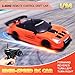 Remote Control Car RC Drift Car 2.4GHz 1:24 Scale 4WD 15KM/H High Speed Model Vehicle with LED Lights Drifting Tire Racing Sport Toy Car for Adults Boys Girls Kids Gift 2Pcs Rechargeable Batteries