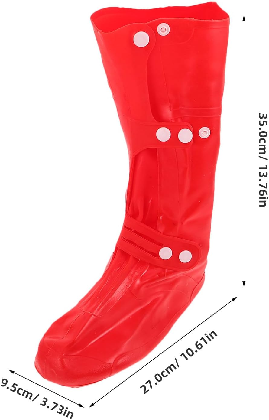 1 Pair Hiking Gaiters - Waterproof Adjustable Sand-Proof Shoe Covers for Desert Trekking - Red Outdoor Walking Leg Guards for Men and Women Size 38-39