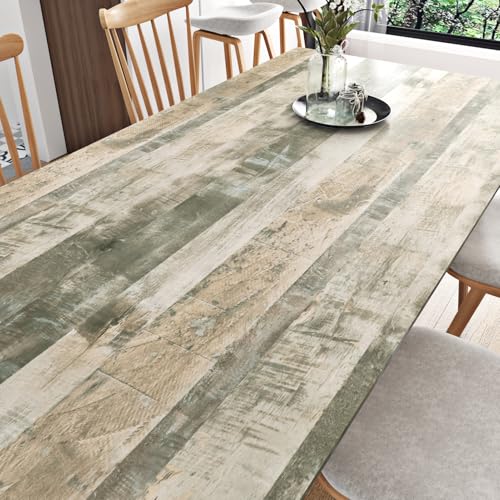 Skyblur Distressed Butcher Block Contact Paper for Countertops Vintage Wood Wallpaper Self Adhesive Shiplap Peel and Stick Wallpaper for Bedroom Cabinets Waterproof Wood Grain Contact Paper 15.8"x80"
