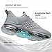 Pozvnn Mens Air Cushion Running Shoes Fashion Casual Walking Tennis Sneakers Non Slip Breathable Trail Sport Gym Grey 12
