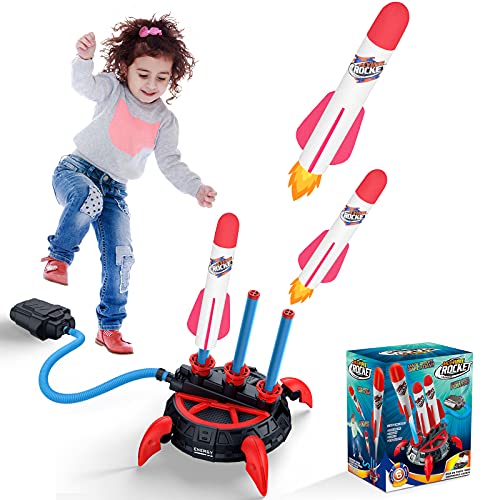 BlueFire Rakete Spielzeug, Rocket Launcher Toy, Air Rocket, Druckluftrakete mit 6 Rockets, Outdoor Spielzeug und Geschenk für Kinder Cover