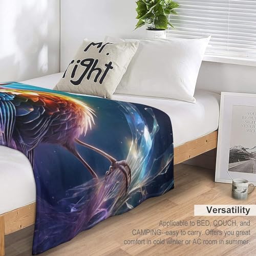 Couverture de canapé oiseau mignon couvre-lit flannel 150x200cm