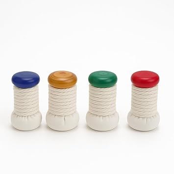 Oil Spreader for Dosa Tawa – Wooden (Pack of 4) – Multicolor Wood Cloth Oil Spread Brush for Iron Dosai Pan – Wooden Round Pastry Brush with Cotton Cloth Wrap – Traditional Spreader – Dosai Kal