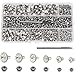 RUBYCA 570 Sets Czech White Clear Crystal Rapid Rivets Silver Color Metal Studs DIY LeatherCraft Kit