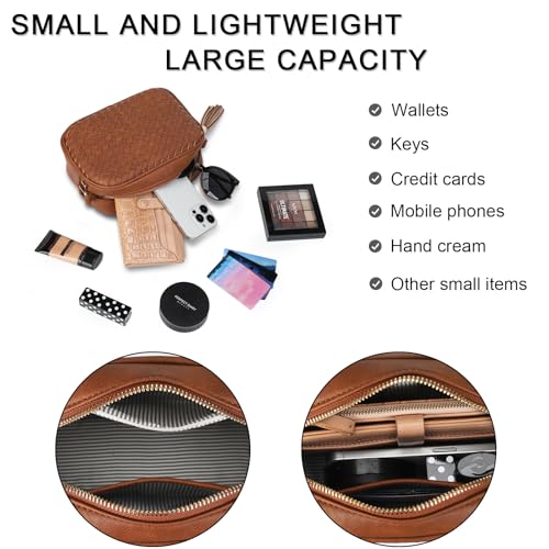 Crossbody Bags for Women,Small Saddle Purse and Boho Woven Cross Body Handbags4