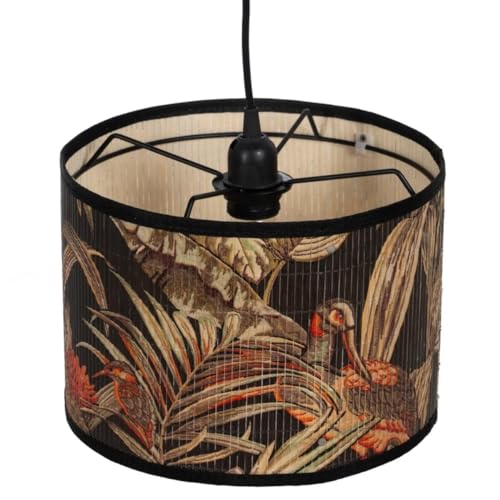 Lustre en bambou jungle suspension rotin luminaire bois tropical