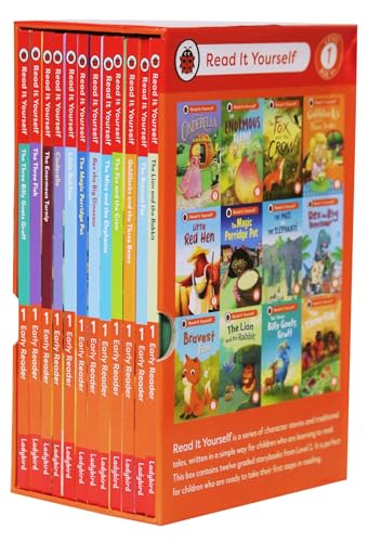 Image of Read It Yourself with Ladybird: Early Readers Level 1: 12 Books Collection Box Set (Cinderella, The Three Billy Goats Gruff, Little Red Hen, The Enormous Turnip, The Fox and the Crow and More)