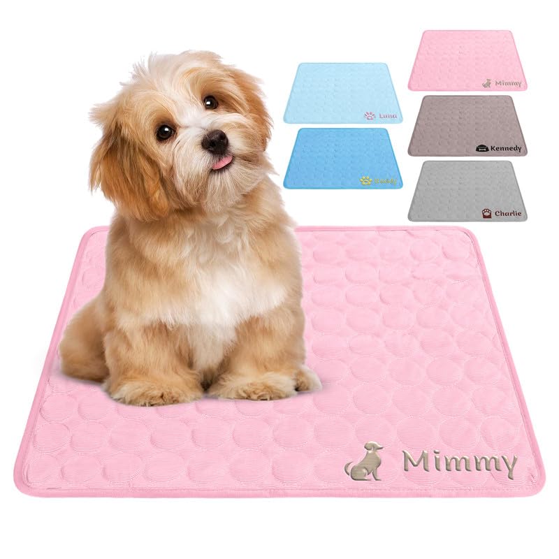 Heflashor Dog Cooling Mat Large 150 * 100cm,Anti-Slip Pet Cooling Mat for Dog And Cat,Non-Toxic Gel Self Cooling Bed,Pets Summer Cooling Mat for Cats Puppy Rabbit Crates & Kennels(Pink) — image 1