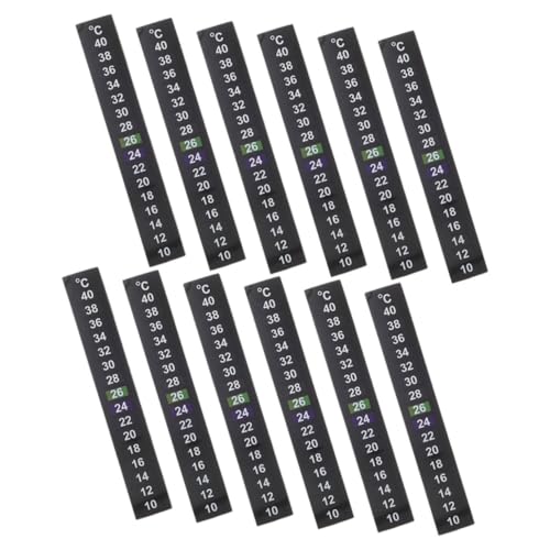 HANABASS Digital Thermometer Sticker for Fish Tank 12pcs Aquarium Sticker Thermometer Temperature Device Strips