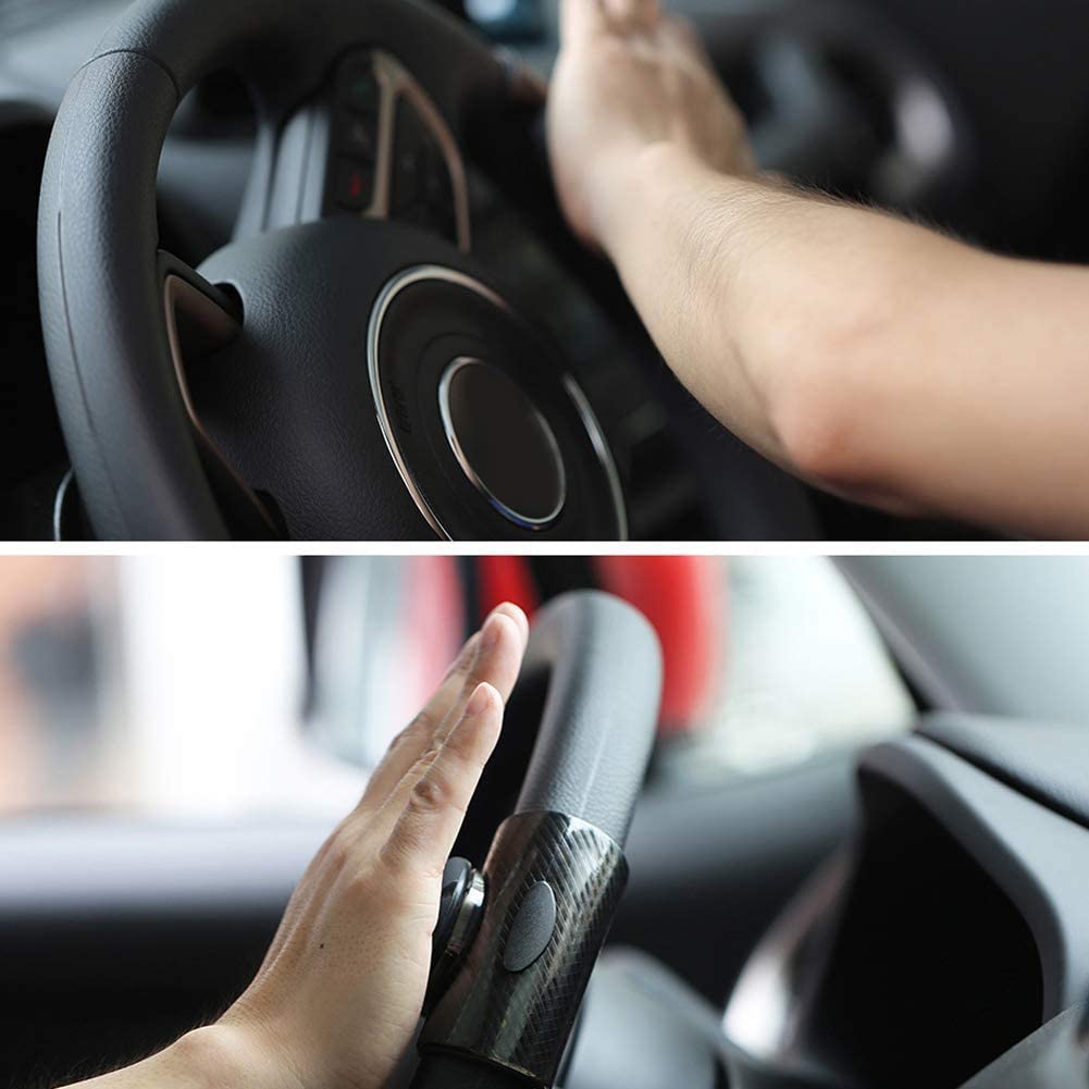 Auto Oprema (Award Winner at INDIA'S Rising Star 2024) 3R-2151 360° Rotation Black Car Steering Knob Wheels Spinner Knob Power Save Easy Turn Ball Booster Compatible with Maruti Suzuki Versa, - Image 5 thumbnail