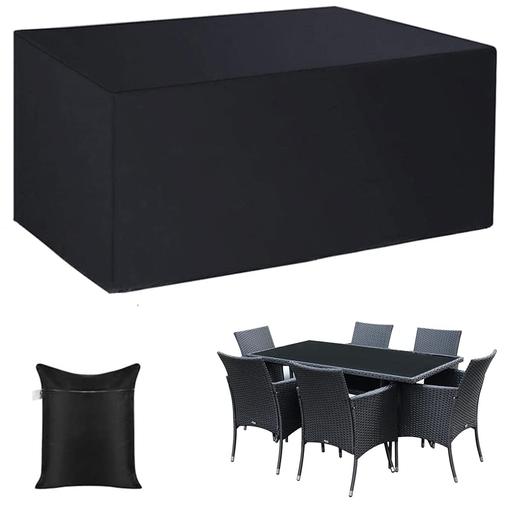 Skyour Patio Table Furniture Set Covers Square/Rectangular Waterproof Outdoor Indoor Dustproof Garden Table Chair Sofa Furniture Set Cover Protector (71x47x29in)