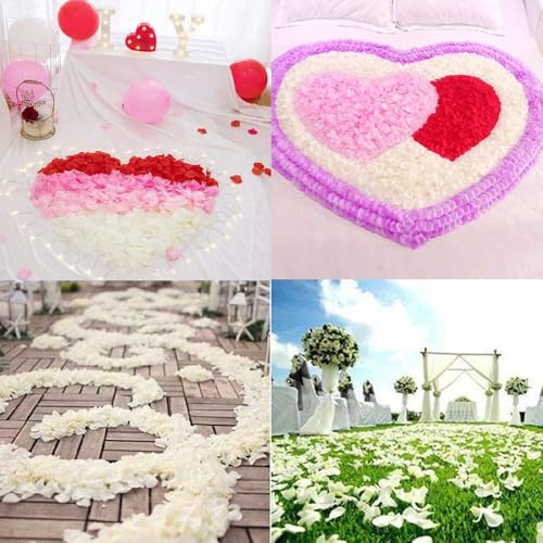YIKUBO 花びら 桜 花びら バラ 造花 約1000枚 薔薇の花びら フェイクバラの花びら ズ 結婚式用 ウエディング ２次会 誕生日 舞台 演出 撮影 お祝い クリスマス パーティー用飾り [4]