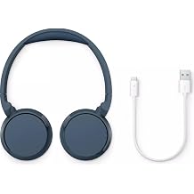 Philips Kulak  st  Bluetooth Kulakl k, Dinamik Bas, Aktif G r lt   nleme, Net Arama Sesi, 55 Saat Kullan m, Mavi